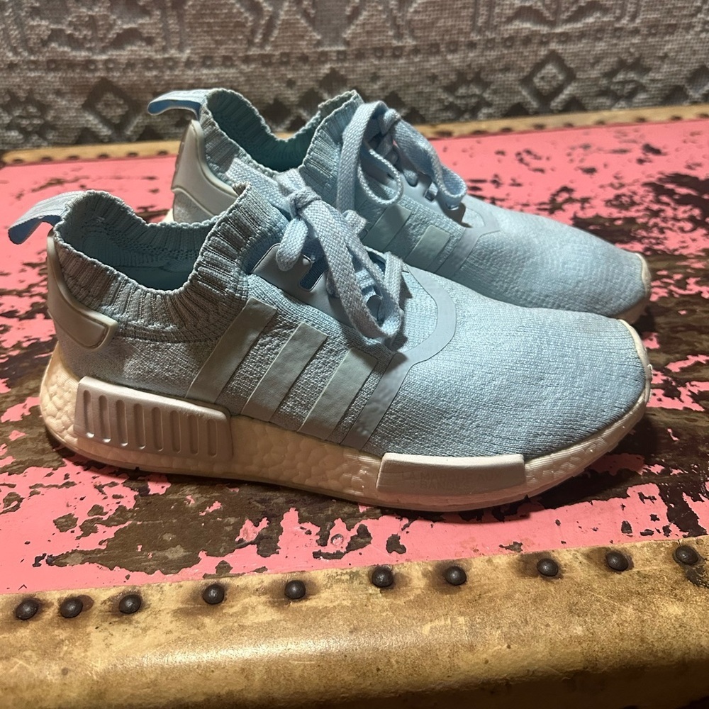 ADIDAS NMD R1 Women’s Prime knit casual ice blue shoe sz 8.5 - Picture 4 of 15